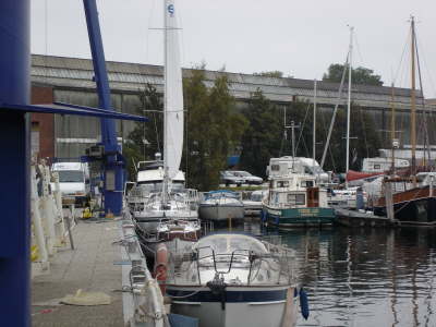 Snigelhus kommt aus dem Wasser