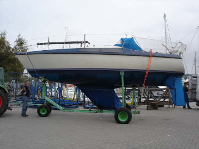 Snigelhus kommt aus dem Wasser